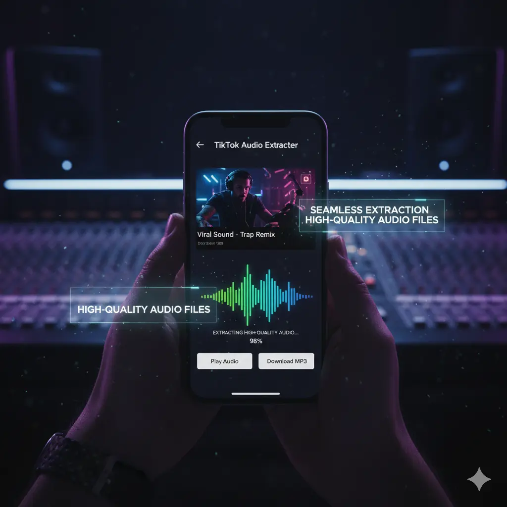 Converting TikTok video to audio with a TikTok MP3 Downloader