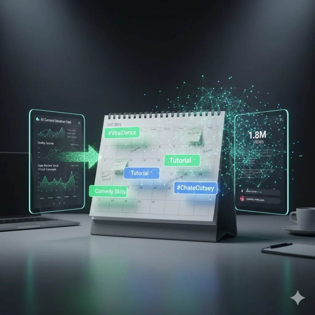 Brainstorming viral concepts with a TikTok Video Ideas Generator