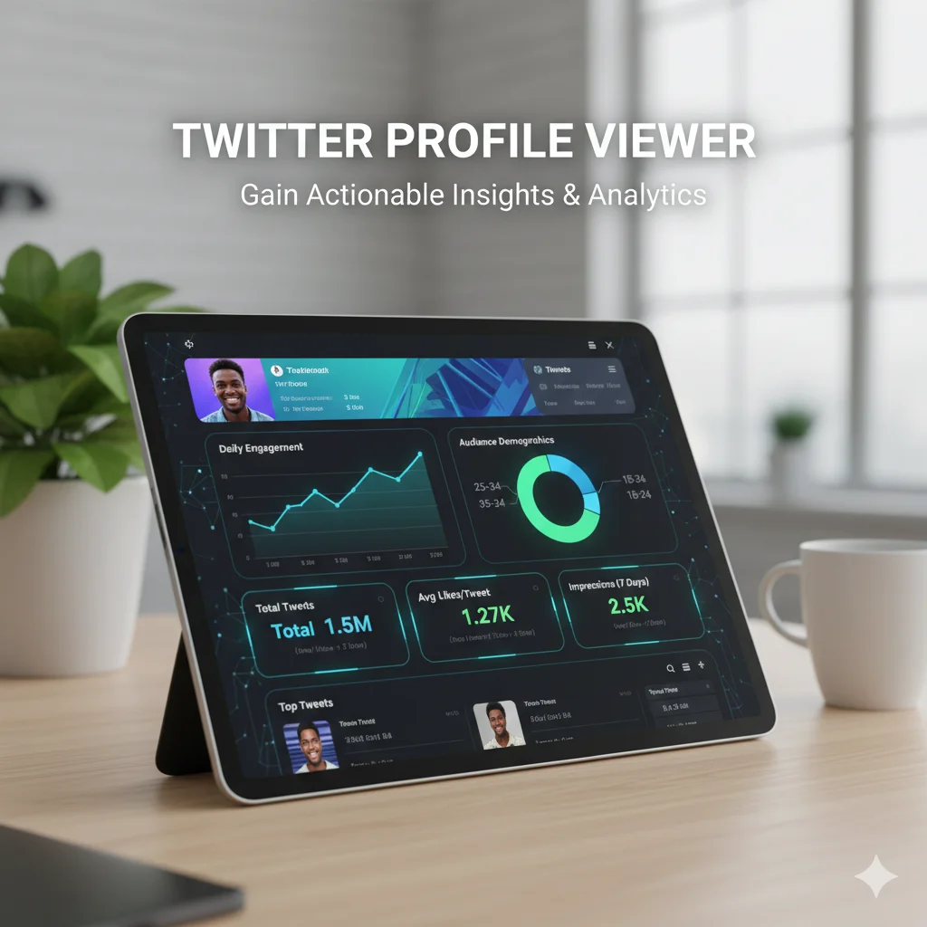 Analyzing social metrics with a Twitter Profile Viewer