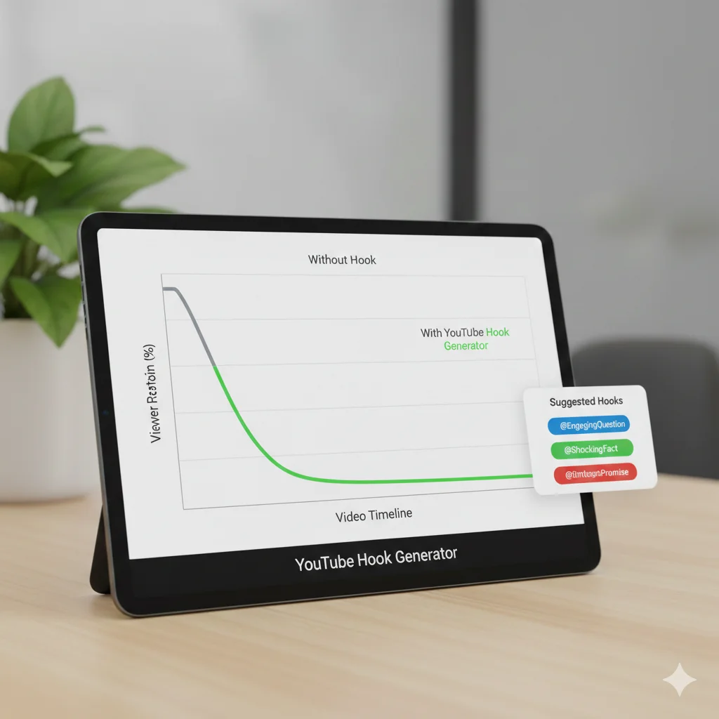 Improving viewer retention with a YouTube Hook Generator