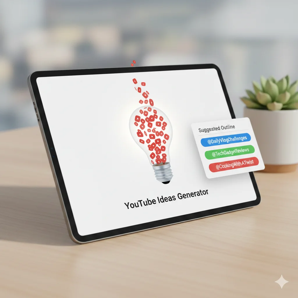Brainstorming content with a YouTube Ideas Generator