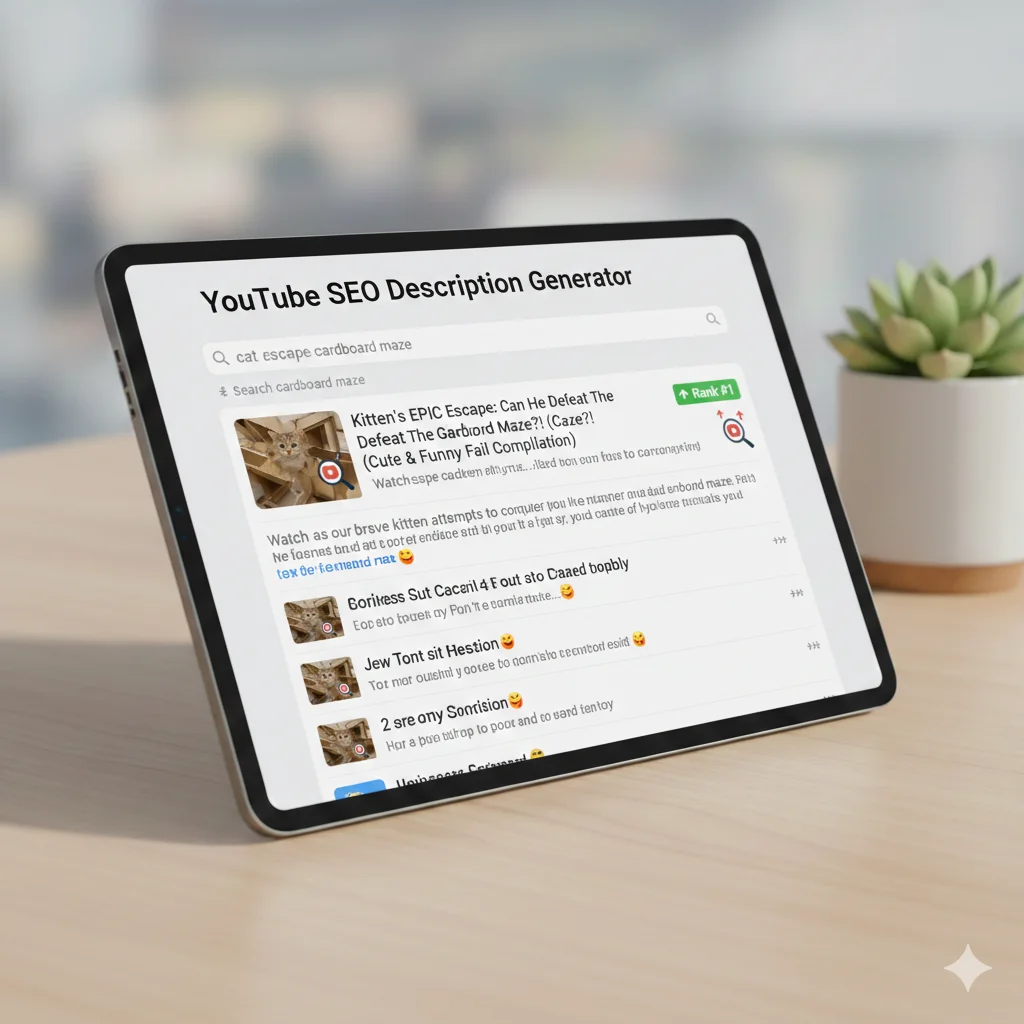 Boosting search rankings with a YouTube SEO Description Generator